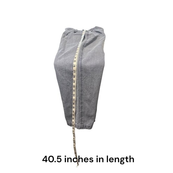 Vintage The North Face Womens Size 6 High-Waisted Pleated Blue Denim Tapered Pan - Picture 6 of 7